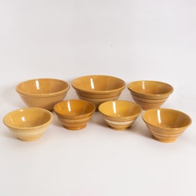 Group of Nine Stoneware Bowls