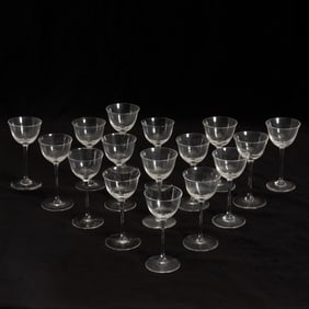Set of Sixteen Glass Cordials