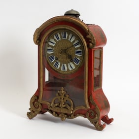 Paliard Besancon Painted Mantle Clock