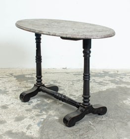 Georgian Style Black Painted Oval Table