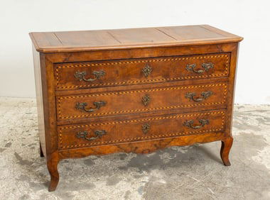 Louis XV Style Burlwood Chest of Drawers