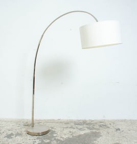 Mid Century Modern Style Arched Chrome Floor Lamp