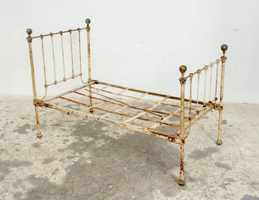 White Painted Metal Child's Bed