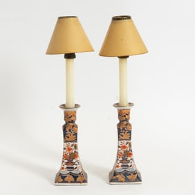 Pair of Chinese Porcelain Candlesticks
