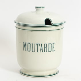 Glazed Ceramic Mustard Jar