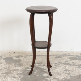 Oak Two-Tier Plant Stand