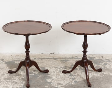 Pair of Mahogany Tripod Tables