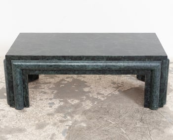 1980s Faux Marble Lacquered Low Table