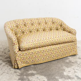 Floral Upholstered Settee