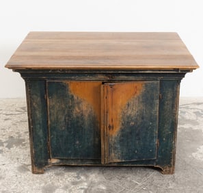 18th Century Swedish Painted Pine Cabinet
