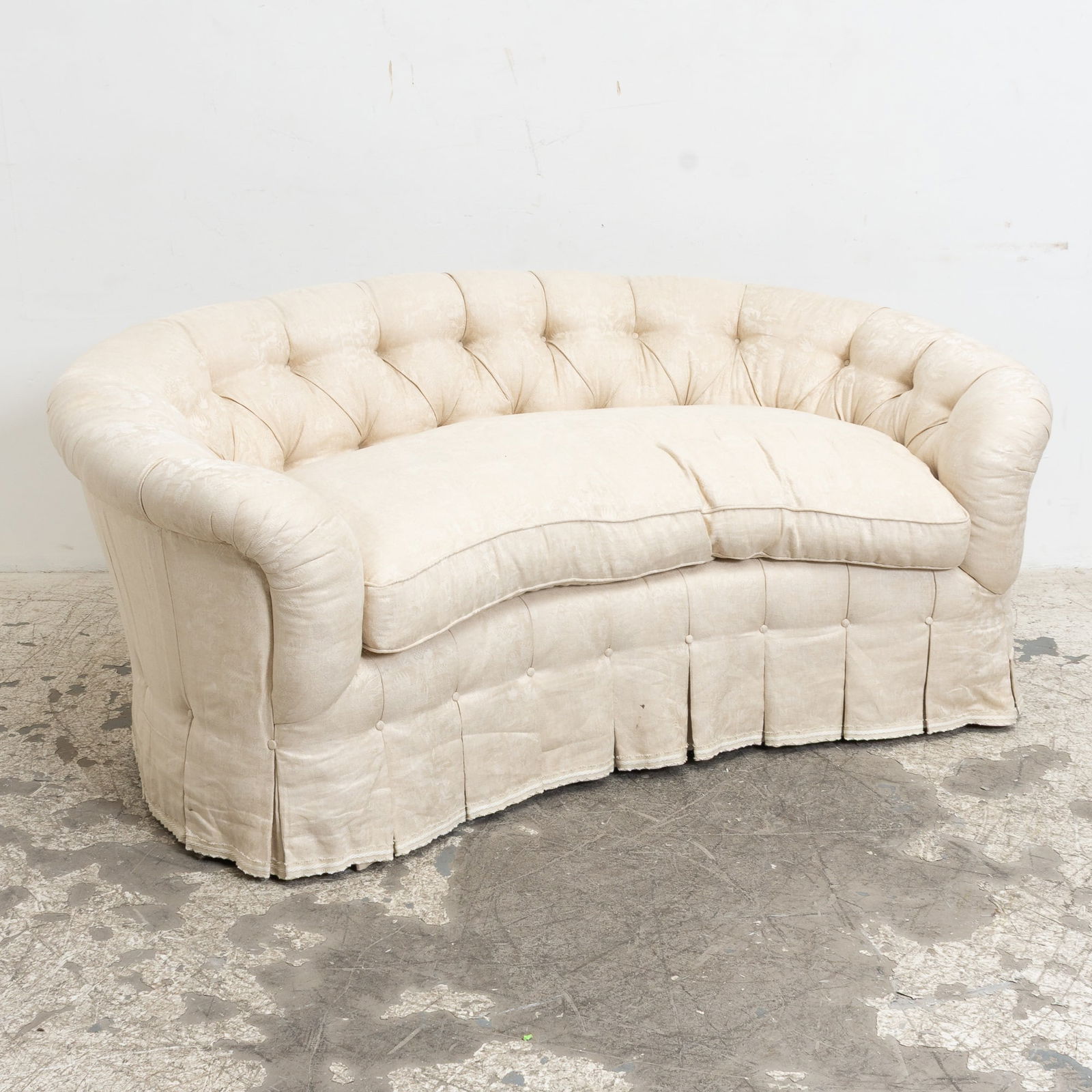 Kidney Shaped Settee: . (26" h)