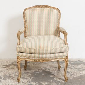 Louis XV Style Painted Wood Fauteuil