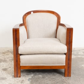Art Deco Style Upholstered Club Chair
