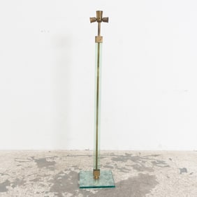 Mid Century Modern Style Glass Floor Lamp