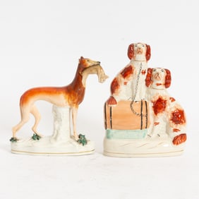 Two Staffordshire Dog Figurines