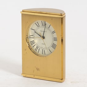 Tiffany & Co. Brass Desk Clock
