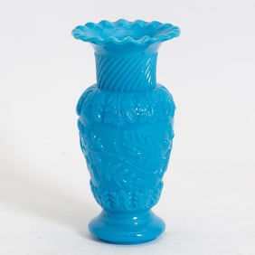 Blue Opaline Vase