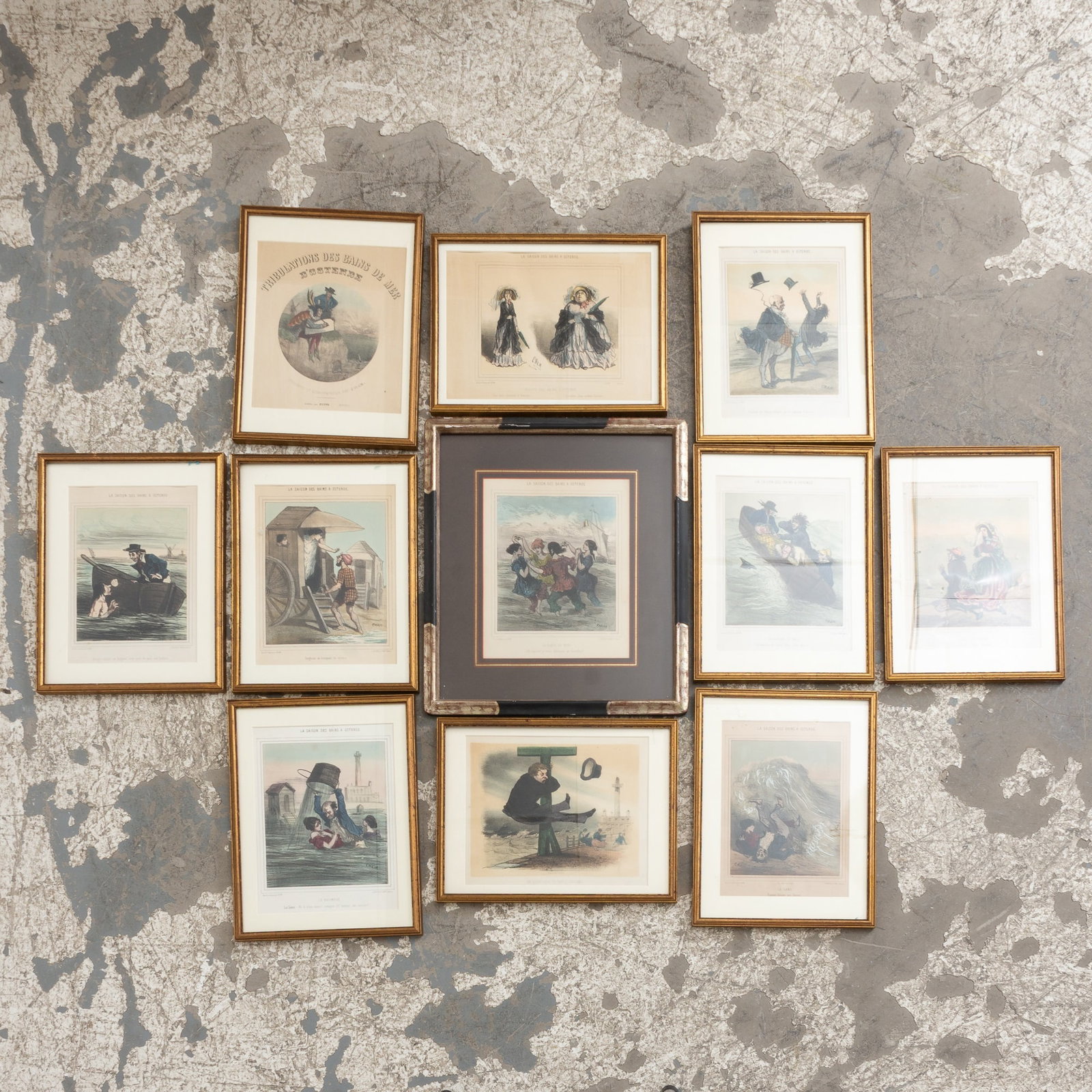Charles Cham : Ten: Prints (Largest overall 15 1/4" h x 11 1/2" w) foxing to some