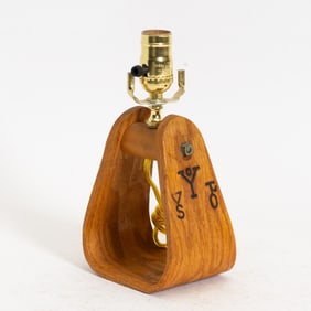 Wood Horse Stirrup-Form Lamp