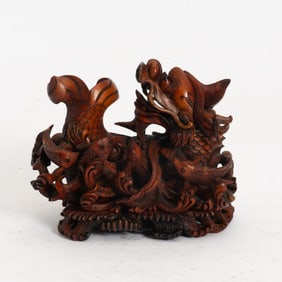 Chinese Carved Wood Dragon