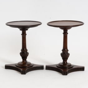 Pair of Mahogany Table Top Stands