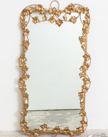 Modern Gilt-Metal Ivy Surround Mirror