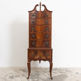 Reproduction Mahogany Philadelphia High Boy