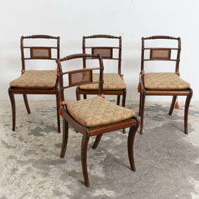 Set of Four Regency Style Dining Chairs