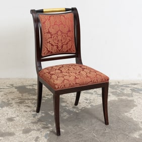 Empire Style Mahogany Upholstered Side Chair