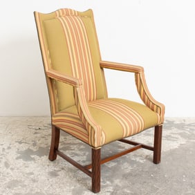 George III Style Mahogany Library Chair