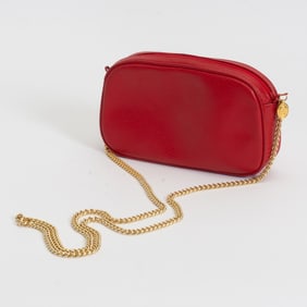 Gucci Red Leather Chain Bag