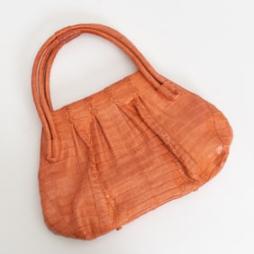 Nancy Gonzalez Orange Crocodile Leather Handbag