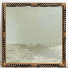 Gilt and Black Painted Frame Mirror