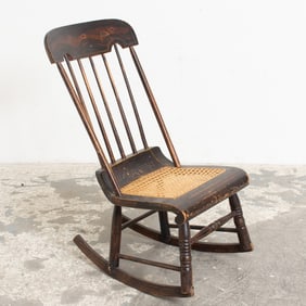 American Grain-Painted Boston Rocker