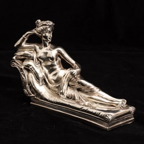 Silver-Plated Figure of Pauline Borghese