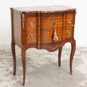 Louis XVI Style Fruitwood Parquetry Commode