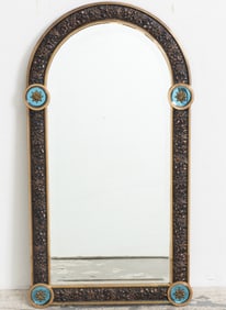 Arched Metal Framed Mirror