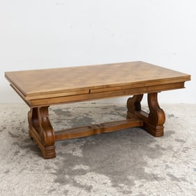 Parquetry Inlaid Fruitwood Refectory Table