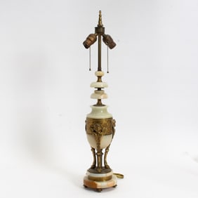 Louis XVI Style Gilt-Metal Mounted Onyx Lamp