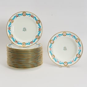 Set of Seventeen Minton Porcelain Plates