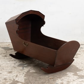 Victorian Style Mahogany Cradle