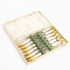 Royal Crown Derby Fruit Forks & Knives Set