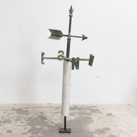 Painted Metal and Wood Weathervane