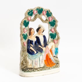 Staffordshire Pottery Figures of Couple