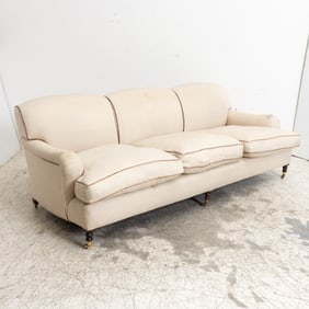 George Smith Beige Upholstered Sofa
