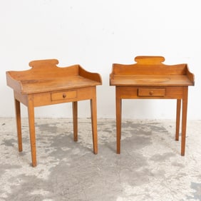 Pair of American Pine Washstands