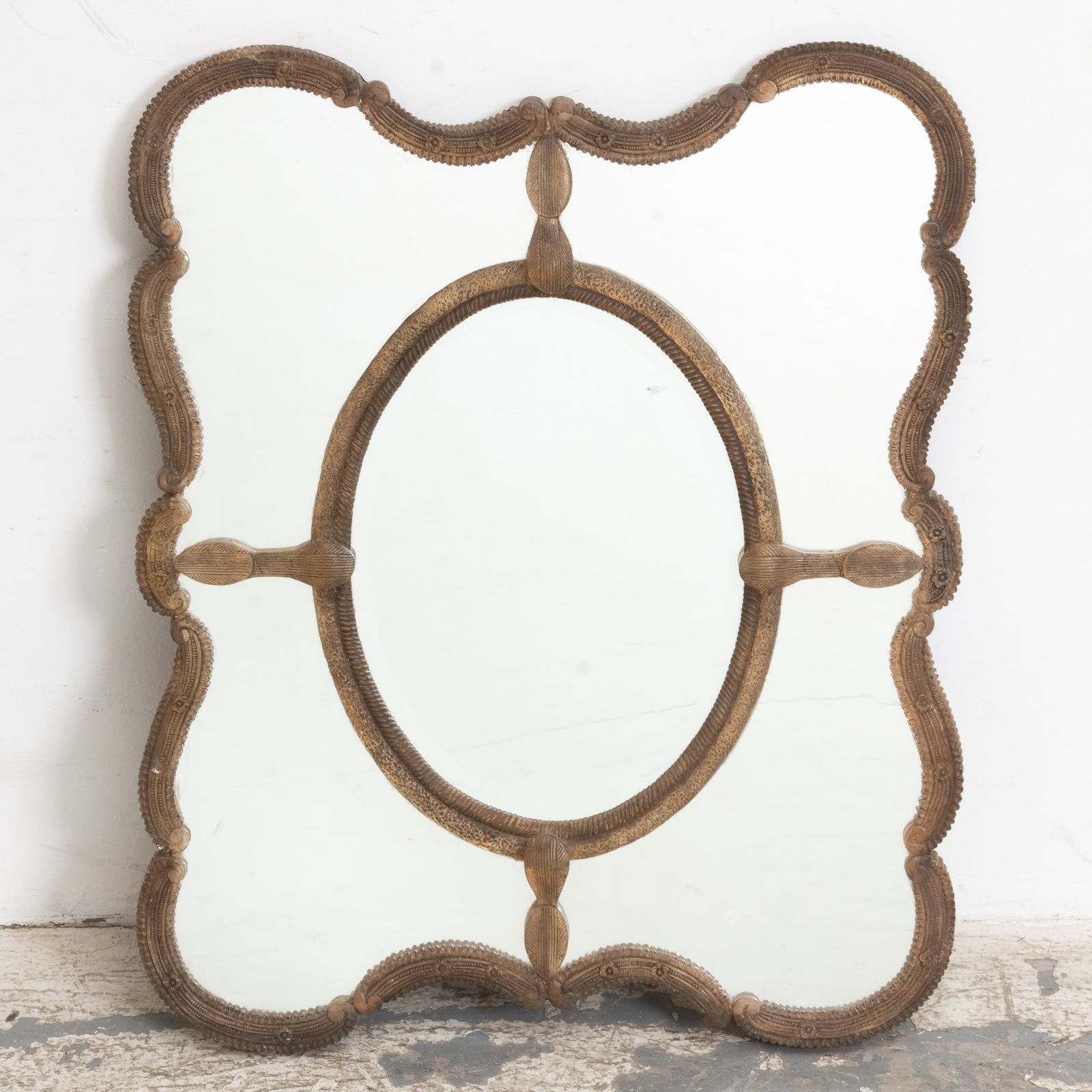 French Style Painted Resin Framed Mirror (1 of 4)