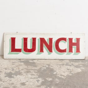 Hand-Painted Wood Lunch Sign