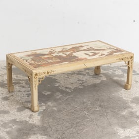 Chinese Panel Painted Coffee Table