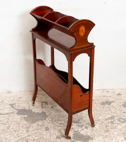 George III Style Inlaid Mahogany Book Stand